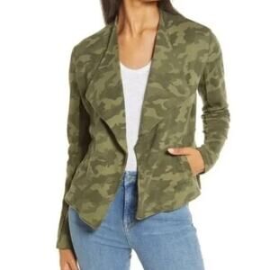 Caslon Camo Cotton Knit Jacket